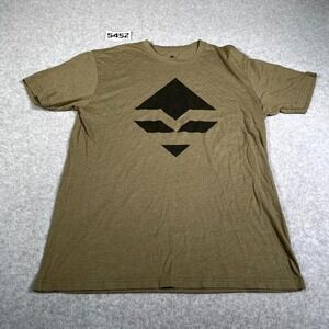 GoHUNT T Shirt Mens Large Olive Green Cotton Graphic Logo Crew Neck Casual